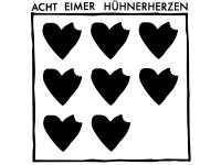 Acht Eimer Hühnerherzen